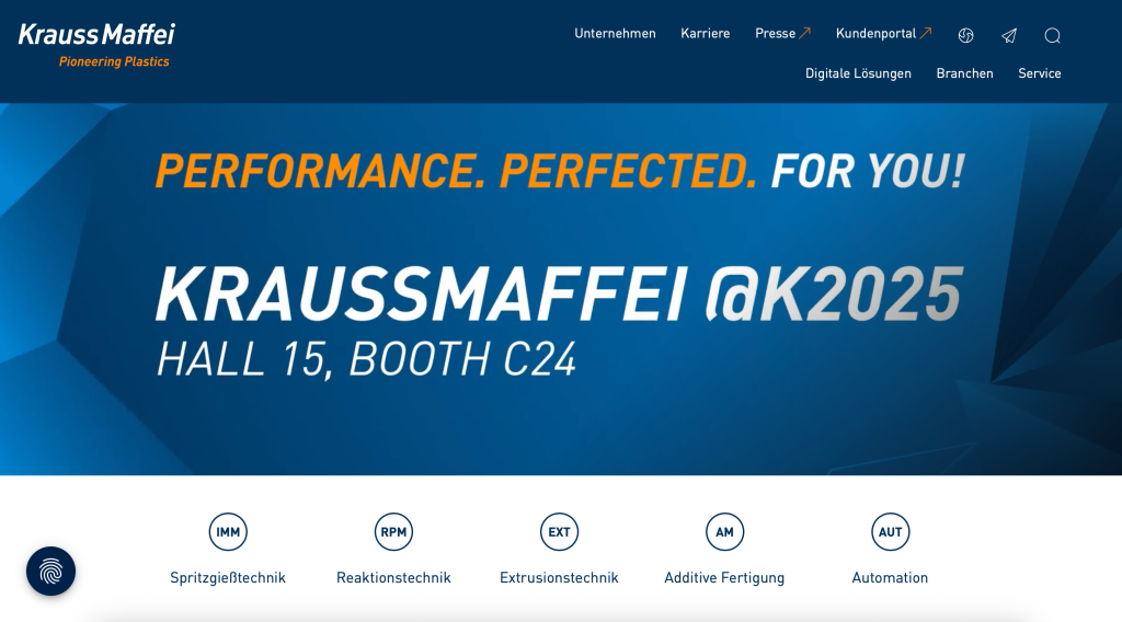 Ein digitaler Neustart: KraussMaffei mit neuer Website online